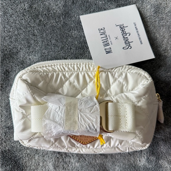 MZ Wallace White Quilted Crossbody/Belt Bag Supergoop! Collab - Picture 3 of 6